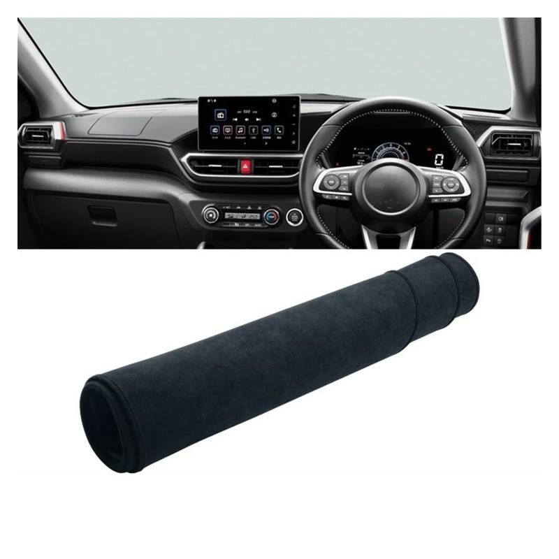 Car Dashboard Cover Pad Für Toyota Für Raize Für Daihatsu Für Rocky Für A200 2019-2023 Auto-Armaturenbrett-Abdeckungen Matte Armaturenbrett Sonnenschutz Pad Teppiche(B RHD Black) von AVNVNCNO