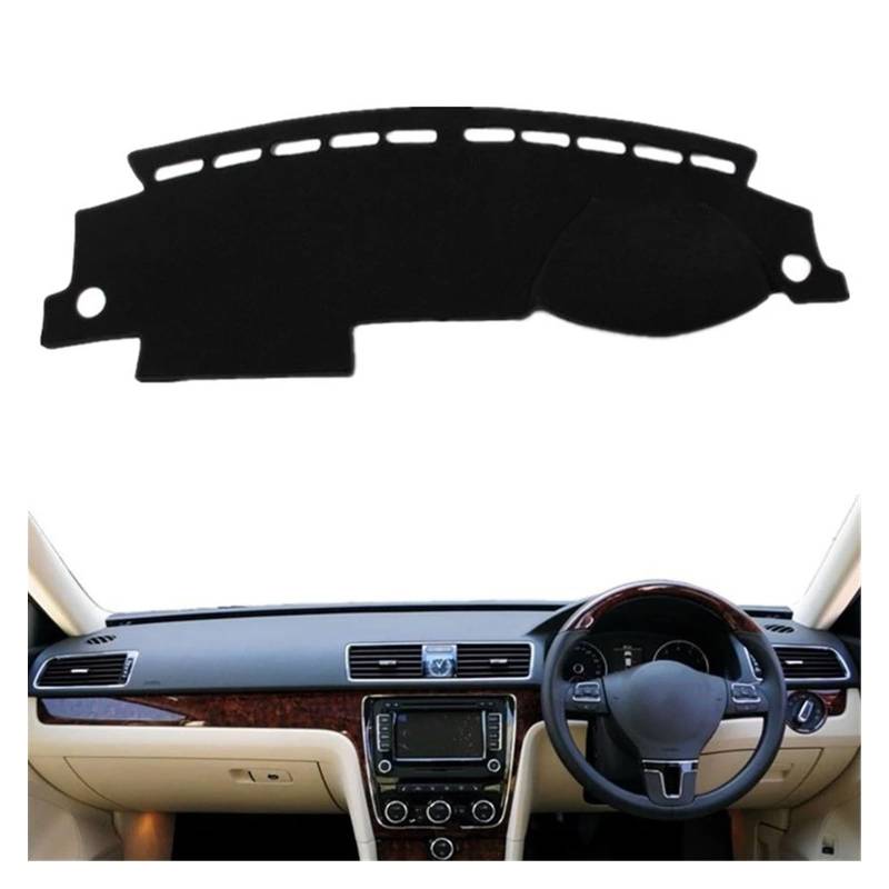 Car Dashboard Cover Pad Für VW Für Passat Für B7 2011-2015 Dashmat Dashboard-Abdeckungsmattenauflage Anti-Glare Center Console Sonnenblende Teppich(Rot,RHD) von AVNVNCNO