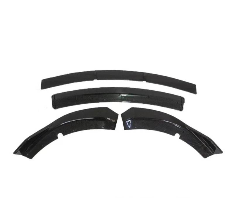 Frontspoiler 4 Stücke Für Dodge Für Ladegerät Für SRT 2015 2016 2017 2018 2019 2020 Auto Vorderen Stoßfänger Lip Spoiler Splitter Körper Kit Frontstoßstange Spoiler(Glossy Black) von AVNVNCNO