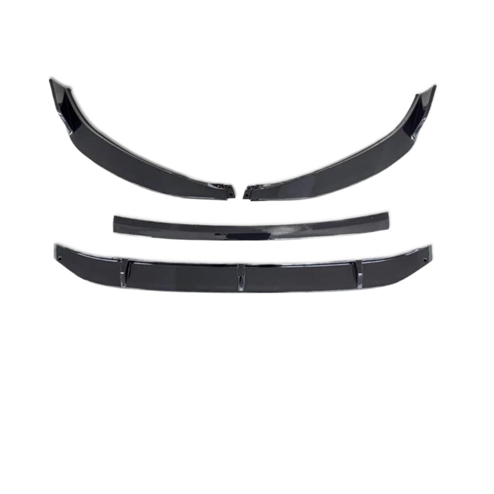 Frontspoiler Für VW Für Jetta Für MK7 2019-2022 Auto Front Stoßstange Splitter Lippe Kinn Spoiler Körper Kit Diffusor Protector Guard Außen Tuning Frontstoßstange Spoiler(Glossy Black) von AVNVNCNO