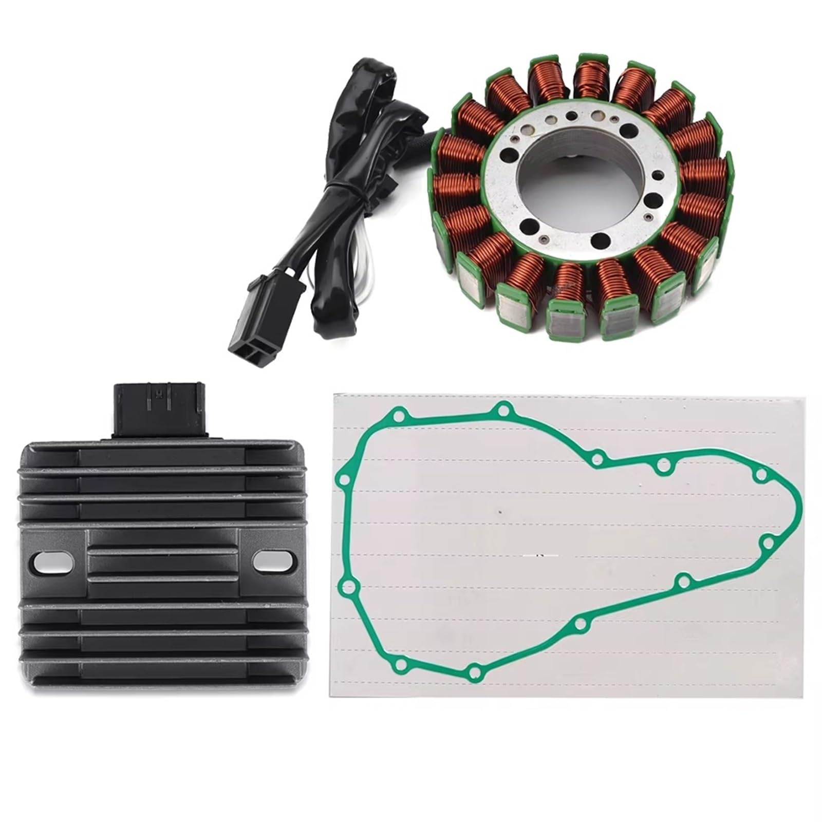 Motorrad Zündspule KLE 650 KLE650 2014 Motor Stator Spule + Spannungsreglergleichrichter Für Kawasaki KLE650 Für Ninja 650 Für Versys 650 ABS 2007-2014 Mit Dichtung Motor Zündspule von AVNVNCNO