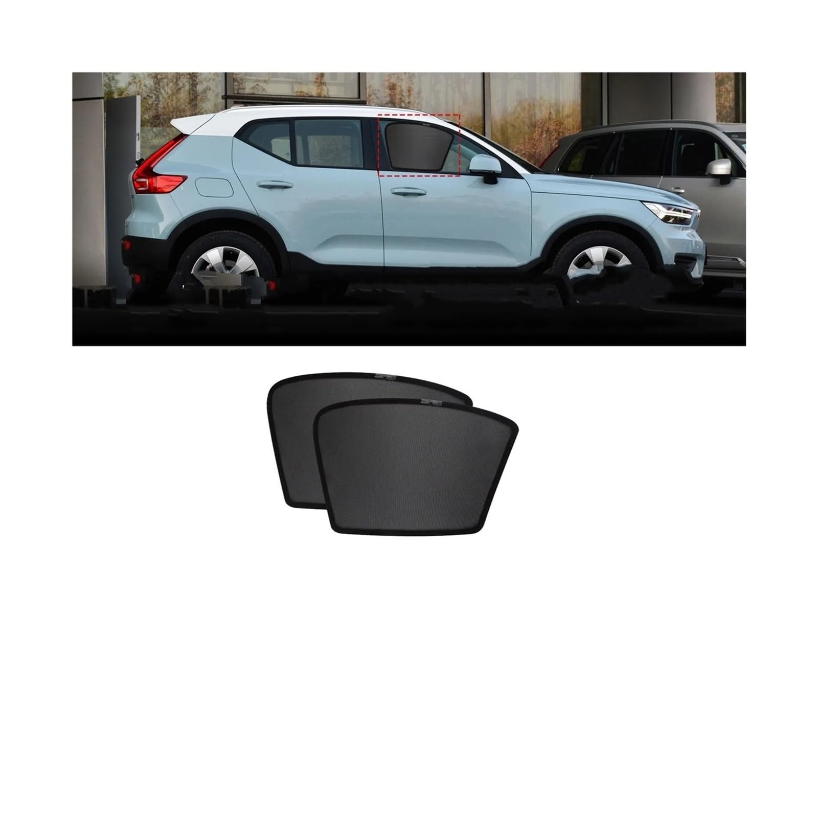 Sonnenblende Auto Auto Magnetische Seite Heckscheibe Sonnenschutz Für Volvo XC40 V90 Visier Fenster Protector Windschutzscheibe Mesh Rahmen Auto Fenster Verdunkelung(A Front) von AVNVNCNO