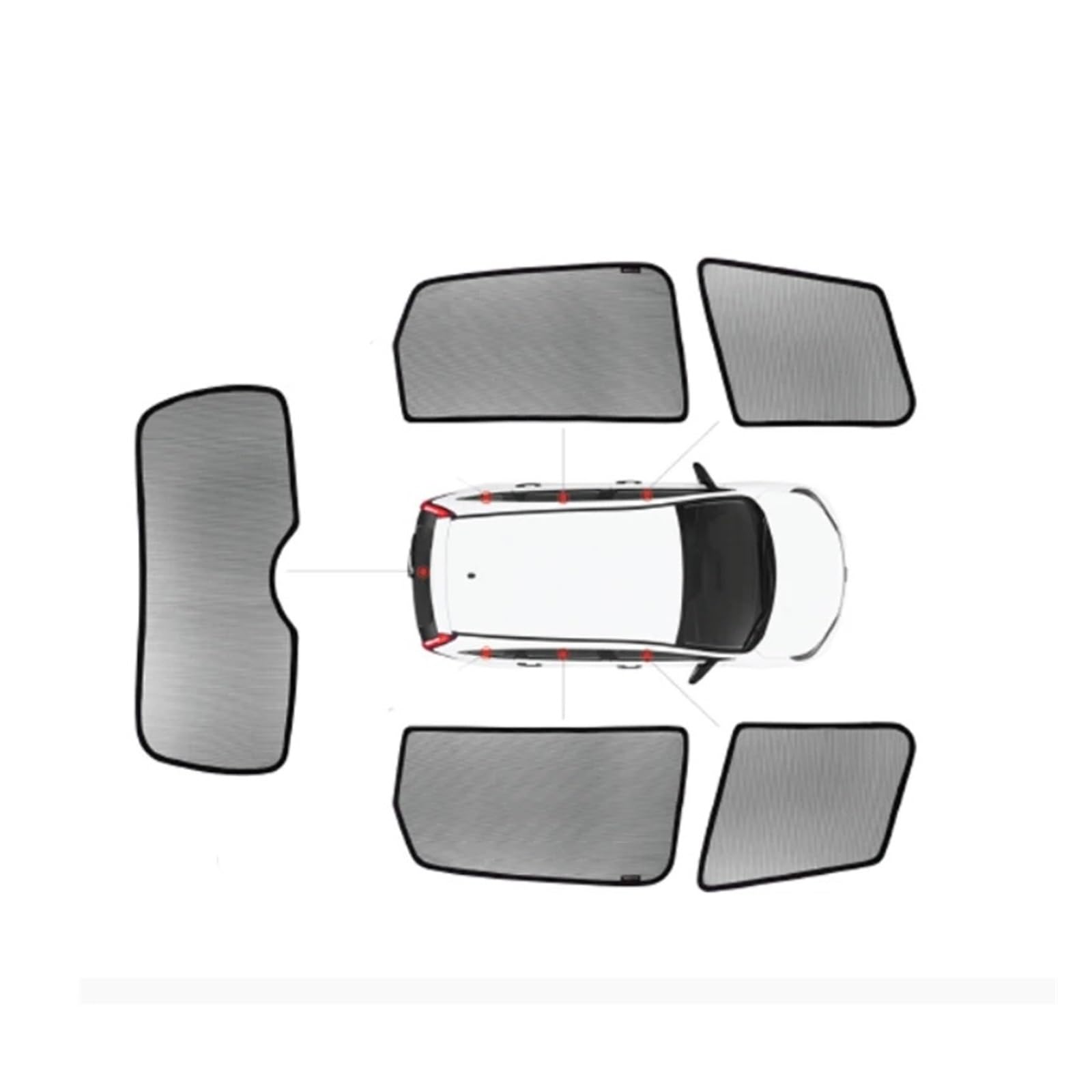 Sonnenblende Auto Auto Spezielle Magnetische Vorhang Fenster Sonnenschutz Mesh Schatten Blind Für Mini Für Clubman R55 R50 R53 F55 Fenster Film Auto Fenster Verdunkelung(5 Window Sunshades) von AVNVNCNO