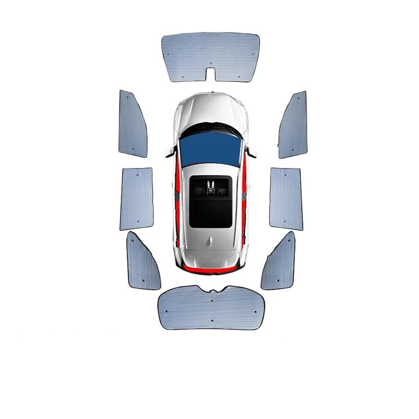 Sonnenblende Auto Für BYD Für Tang EV 2020 2021 2022-2023 Autosonnenschutz UV-Schutzvorhang Sonnenschutzvisier Frontscheibenabdeckung Privatsphäre Schützen Auto Fenster Verdunkelung(Whole Car 1set) von AVNVNCNO