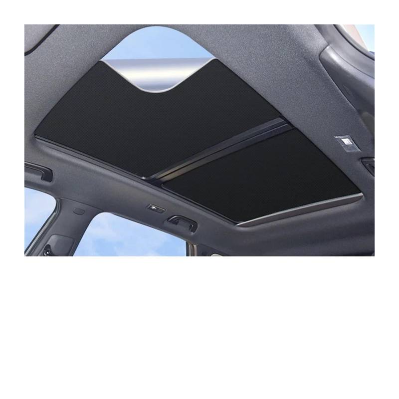 Sonnenblende Auto Für Geely Für Galaxy L7 2023 2024 2025 Elektrostatische Adsorption Schiebedach Sonnenschirm Dachfenster Rollo Autodach Sonnenschirm Auto Fenster Verdunkelung(Black 2 Piece) von AVNVNCNO