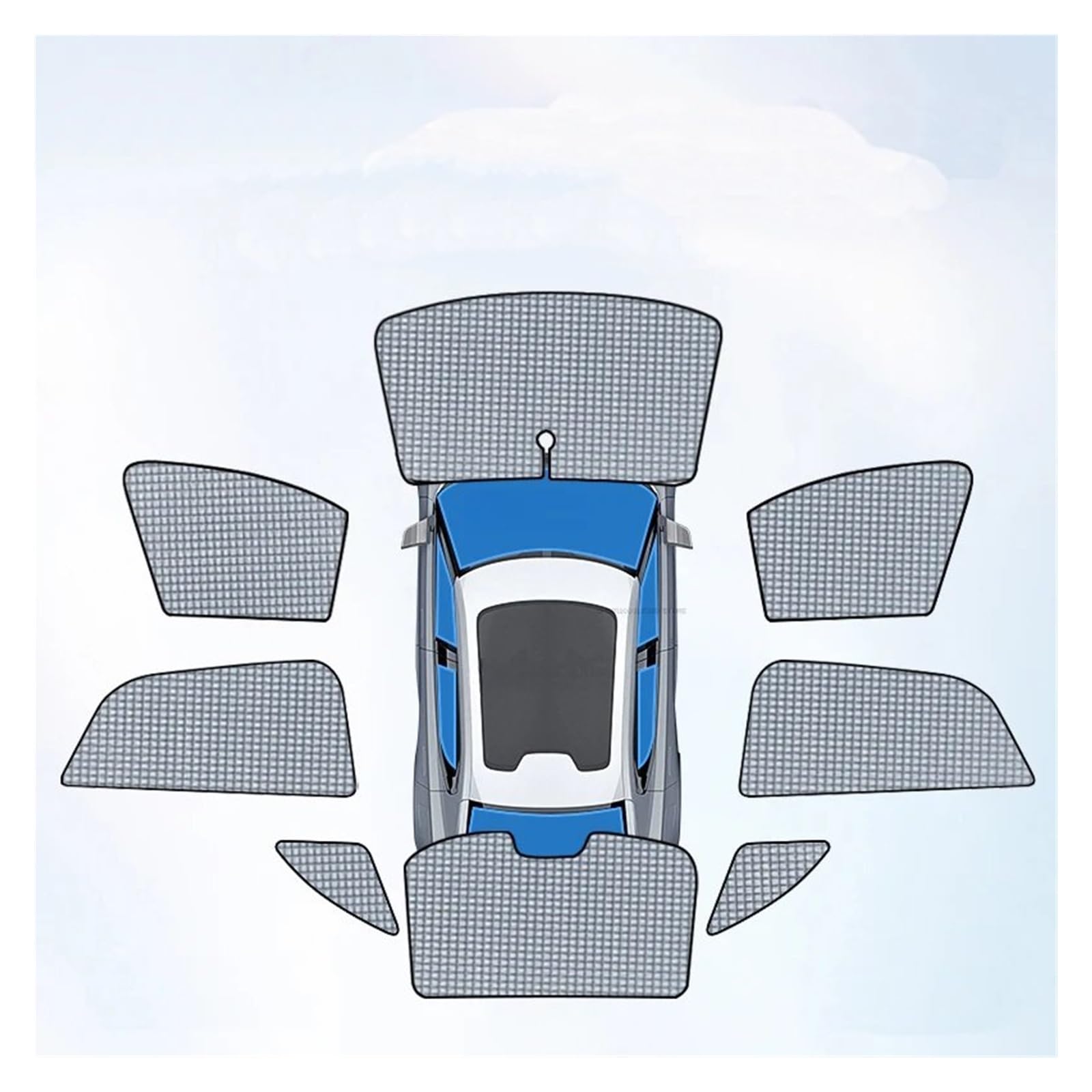 Sonnenblende Auto Für Haval H6 3. Generation 2022 Sonnenschutz UV-Schutz Vorhang Sonnenschutzfolie Visier Frontscheibenabdeckung Schutz Autozubehör Auto Fenster Verdunkelung(All 8 Piece) von AVNVNCNO