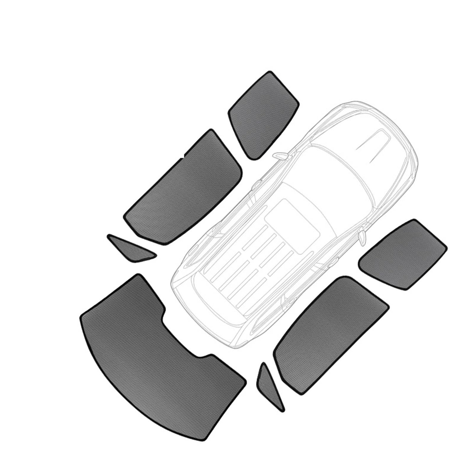 Sonnenblende Auto Für MG Für ZS EV SUV 2017 2018 2019 2020 2021 2022-2023 2024 Magnetischer Auto-Sonnenschutzschild Für Rückseite Fensters Sonnenschutzvisier Auto Fenster Verdunkelung(7piece) von AVNVNCNO