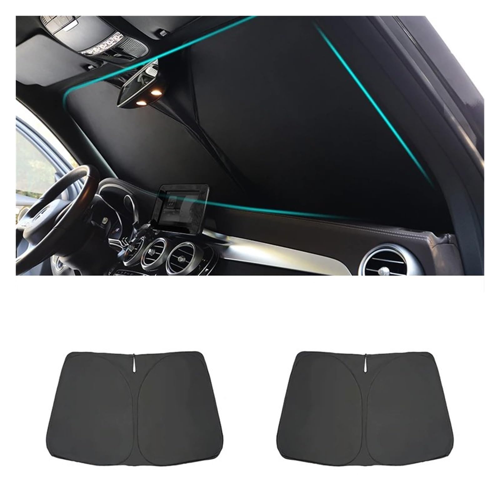 Sonnenblende Auto Für Mazda CX-50 VA CX50 2022 2023 2024 Auto Sonnenschutz Schild Frontscheibe Blind Vorhang Hinten Seite Baby Fenster Sonnenschutz Visier Auto Fenster Verdunkelung(Front Windshield A) von AVNVNCNO