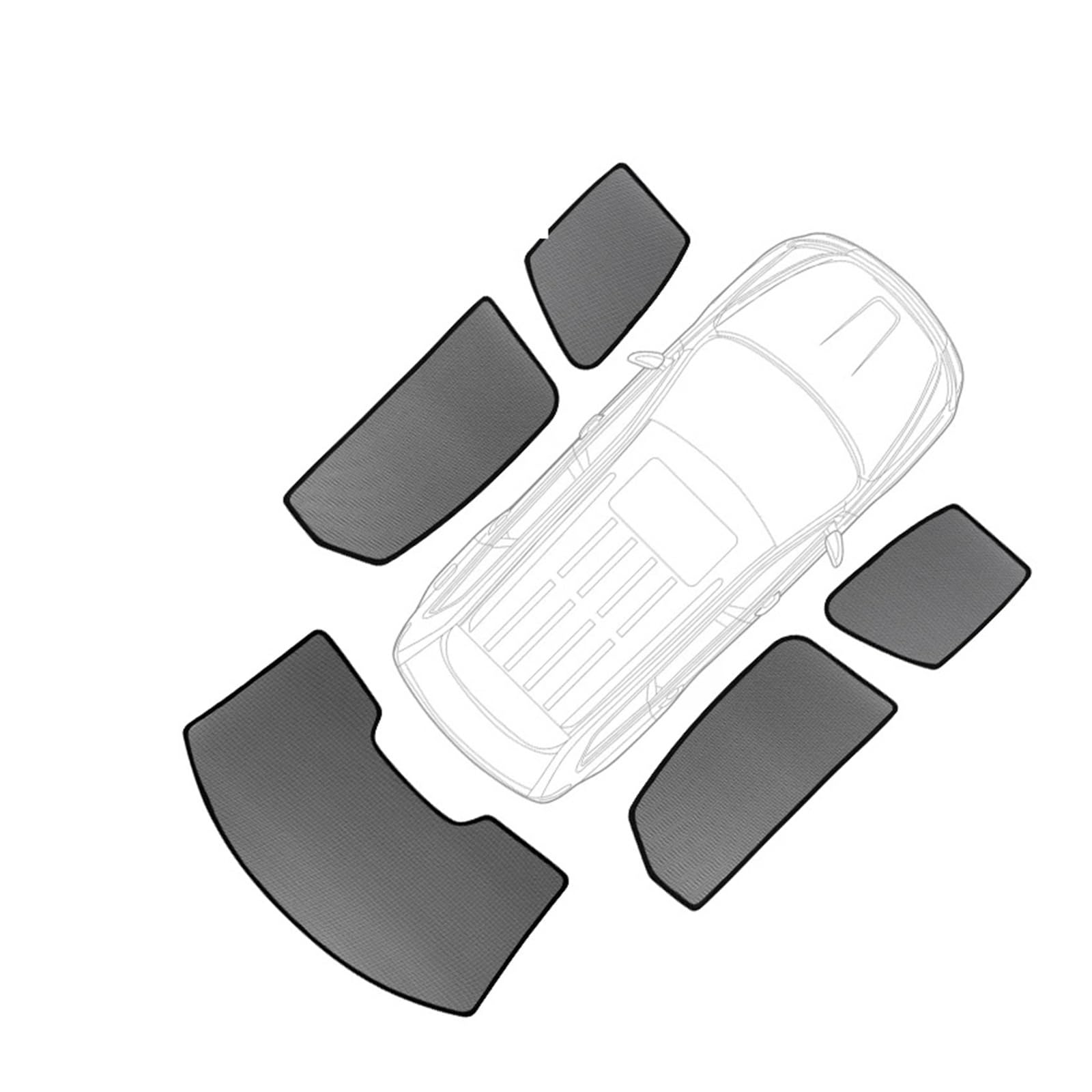 Sonnenblende Auto Für Skoda Für Octavia Für Combi 5E 2013 2014 2015 2016 2017 2018 2019-2020 Magnetischer Auto-Sonnenschutz Visier Sonnenschutzschild Auto Fenster Verdunkelung(5 Piece) von AVNVNCNO