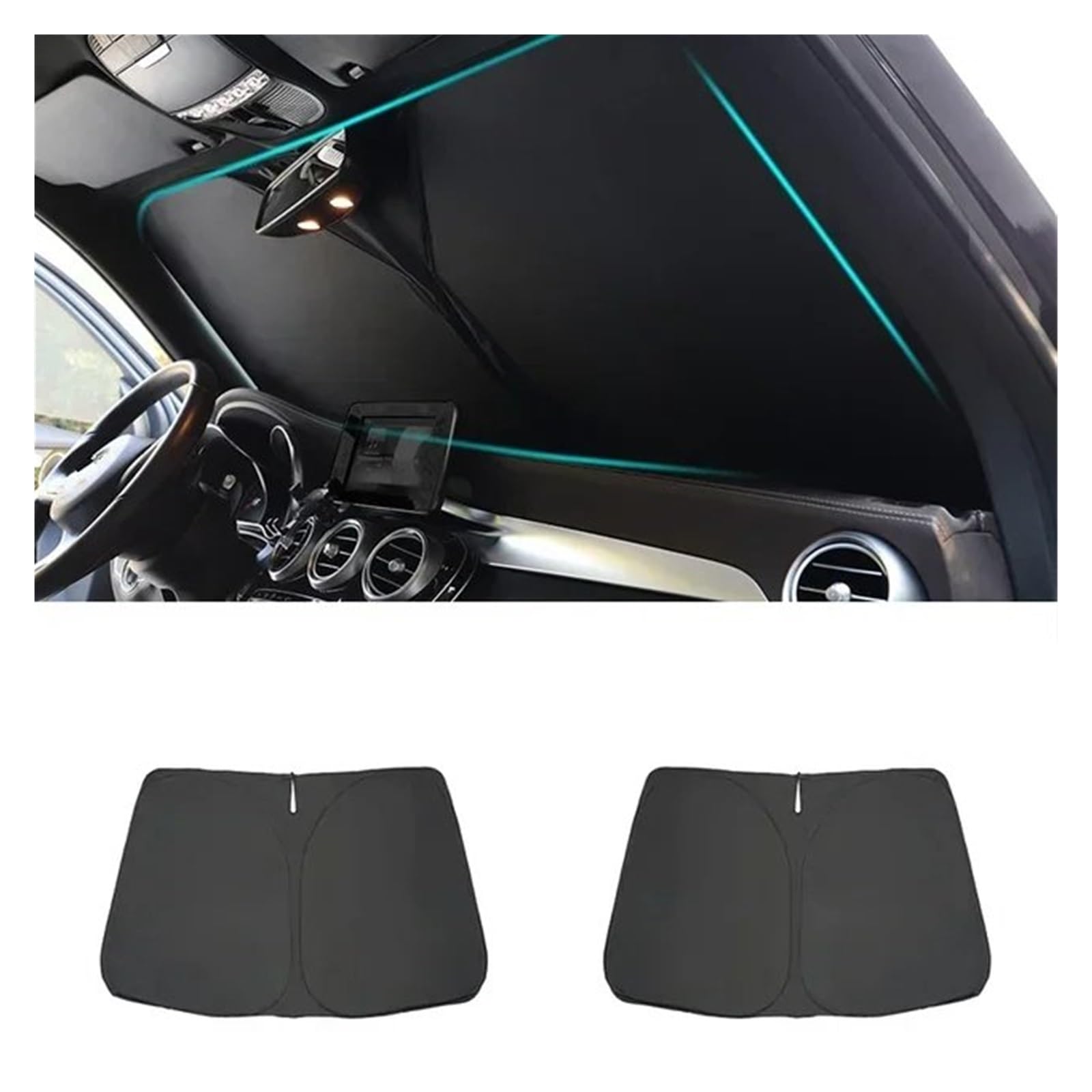 Sonnenblende Auto Magnetischer Autofenster-Sonnenschutz Für Hyundai Für Elantra CN7 2021 2022 2023-2024 Vorhangnetz-Frontscheibe Auto Fenster Verdunkelung(Front Windshield B) von AVNVNCNO