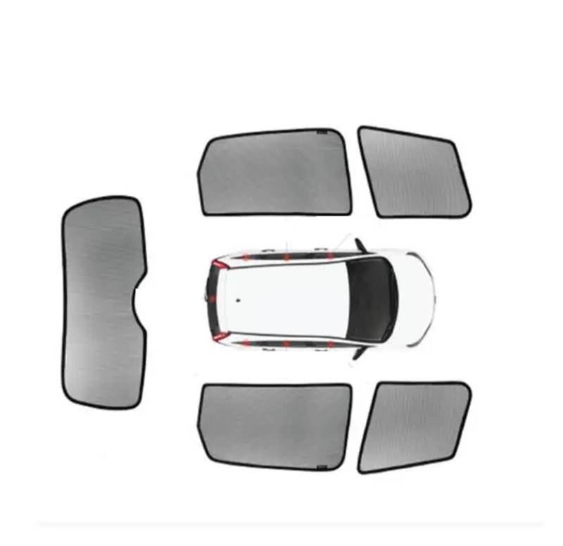 Sonnenblende Auto Magnetischer Sonnenschutz Für Seitenfenster Im Auto, Für SsangYong, Für Tivoli, Für Compact 2015 2016 2017 2018 2019 Auto Fenster Verdunkelung(5 Window Sunshades) von AVNVNCNO