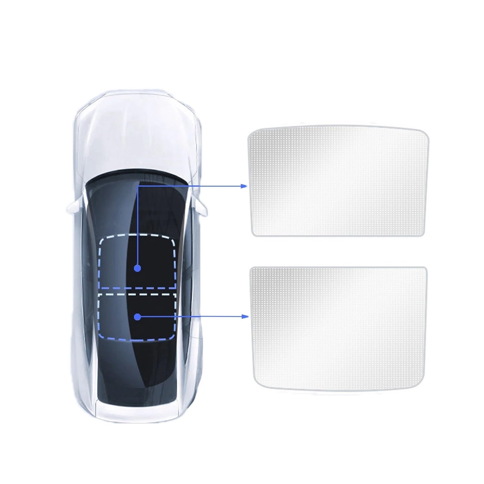 Sonnenblende Auto Sonnenschutz Für Privatsphäre, Für Tesla Für Modell 3 Y, Sonnenschutz Für Seitenfenster, Jalousie, Beschattung Für Camping, Wanderruhe, Zubehör Auto Fenster Verdunkelung(B White Ice von AVNVNCNO