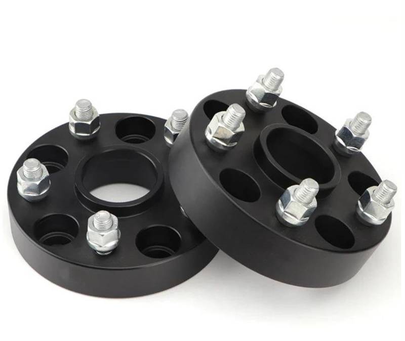 2 Stück 15/20/25/30mm Spurverbreiterungen Conversion Adapter Für PCD 5x108 Zu 5x100 5X 114,3 5x112 5x120 5x130 Anzug Für Ford Für Volvo Auto-Rad-Distanzscheiben(2PCS 30mm Black) von AWGNTQQ