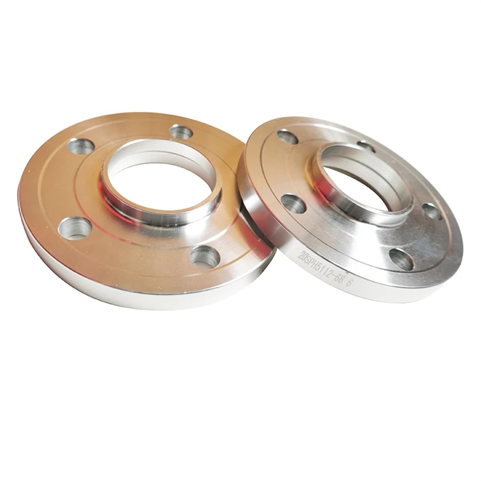 20mm 5 * 112 Spurverbreiterung Shim Platte Radschraube M14 * 1,25 Centric 66,6 Spurverbreiterungen Hub Adapter Für Mini Für Countryman Kupfer Cabrio Auto-Rad-Distanzscheiben(20mm Silver Spacer) von AWGNTQQ