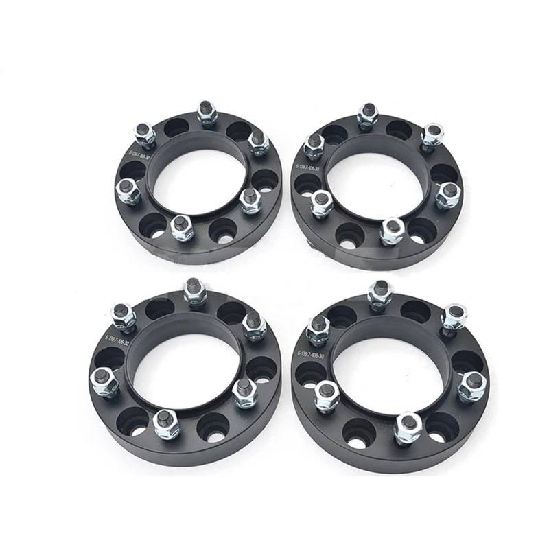 4 STÜCKE 6x5,5 "Spurverbreiterungen Adapter 100CB 30mm Geschmiedetes Aluminium Hub Centric Für D-Max Für Colorado 2020 + Auto-Rad-Distanzscheiben von AWGNTQQ