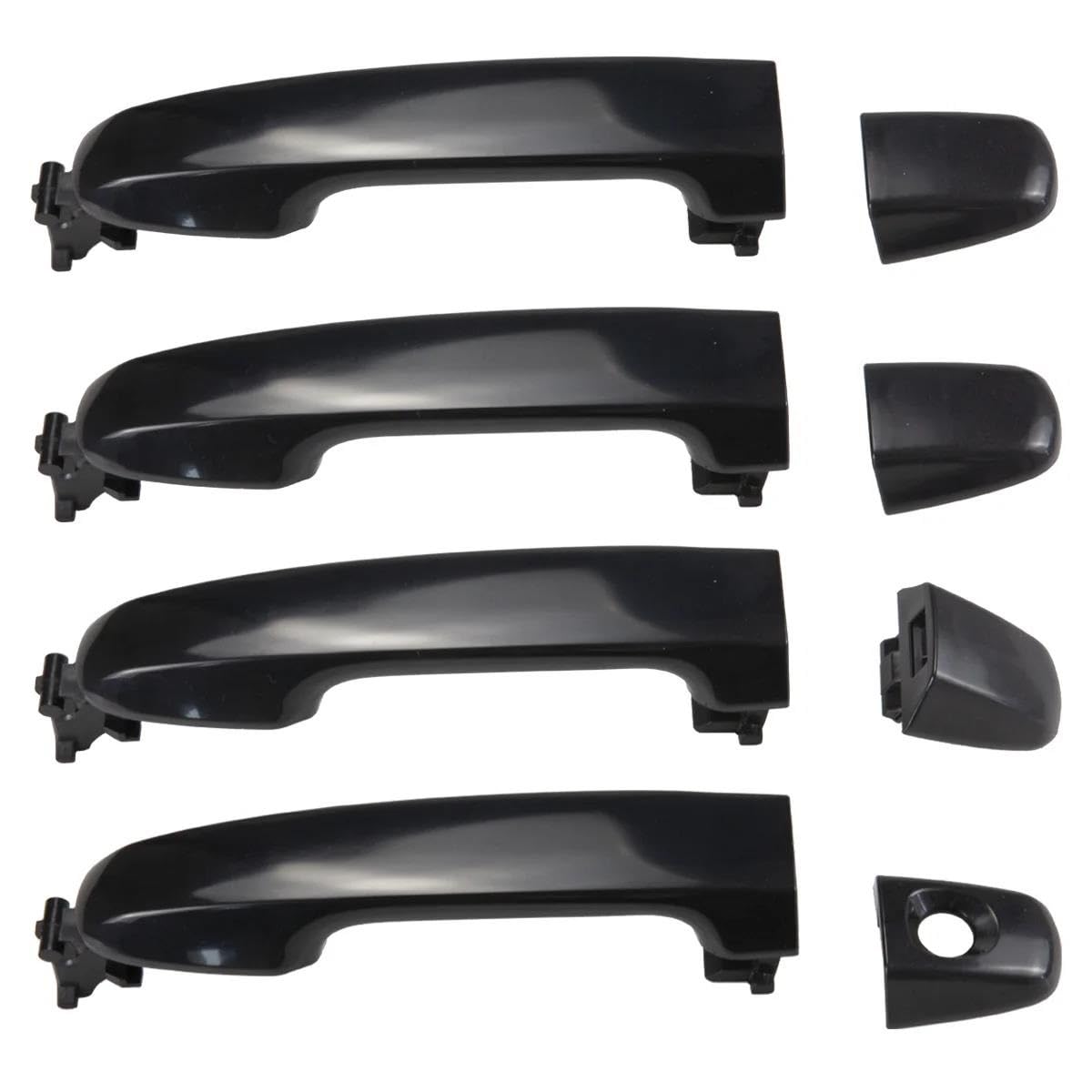 Außen türgriff Für Toyota Für Camry 2012-2017 69210-06200 69210-60170 Äußere Zubehör 4 Pcs Außen Hinten Tür Griff Mit End Kappe Schwarz Auto Außen Griff von AWGNTQQ