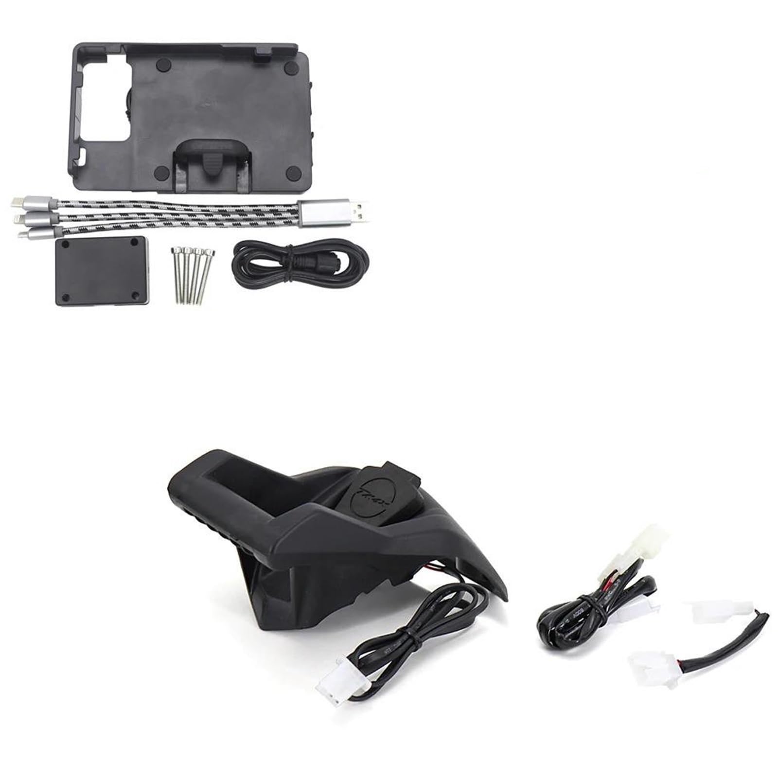 Fahrrad Handyhalterung Für Tmax Für T-max 560 Für T MAX 530 DX SX Motorrad Telefon Navigation Halterung USB Lade Port Konverter Halter Halterung Handyhalter Fahrrad(B) von AWGNTQQ