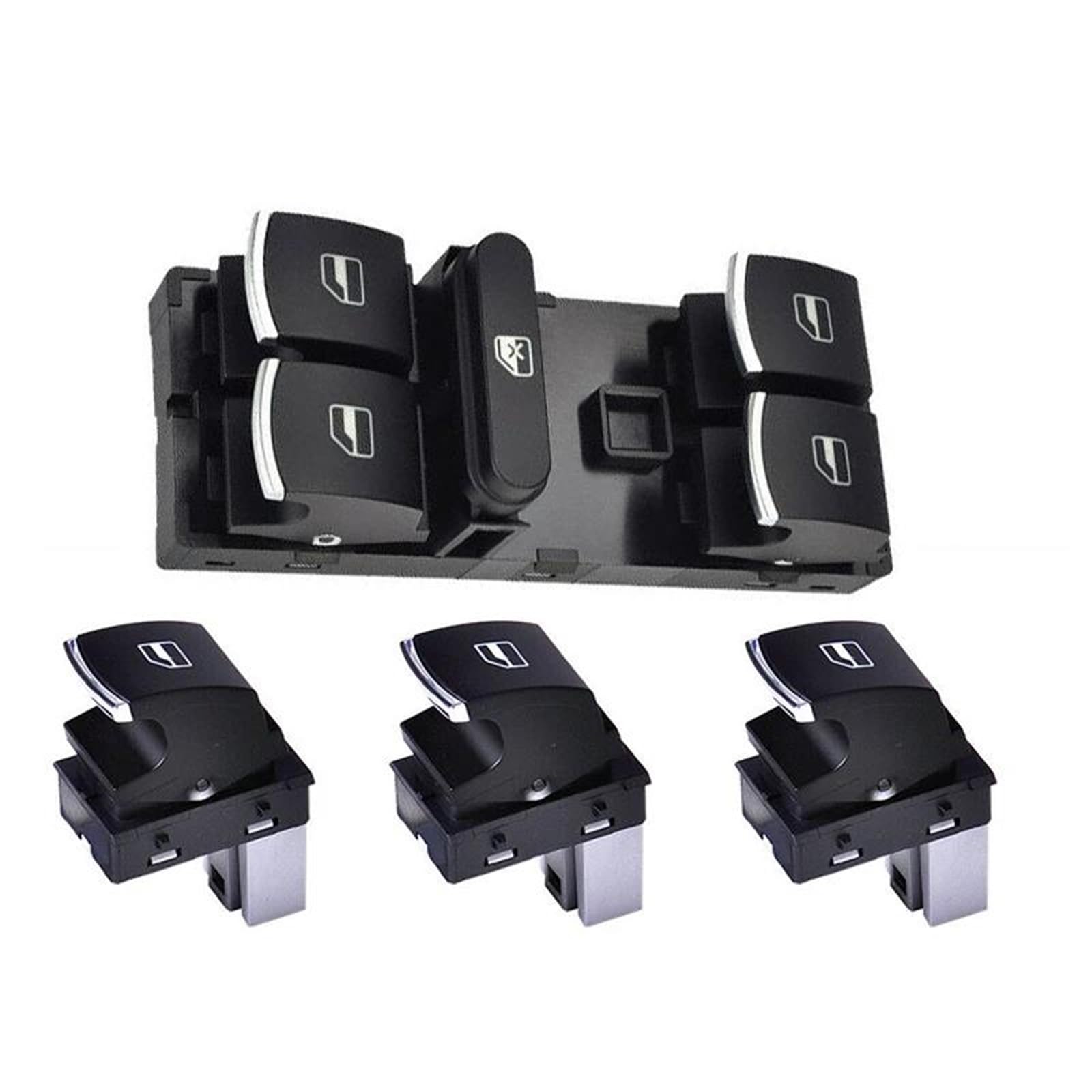 Fensterheber Schalter Für Tiguan Für Golf Für Jetta MK5 MK6 Für CC Für Passat Vorne Hinten Elektrische Fenster Control Glas Heber Taste 5ND959855 5ND959857 Elektrischer Fenster-Schalter(4pcs) von AWGNTQQ