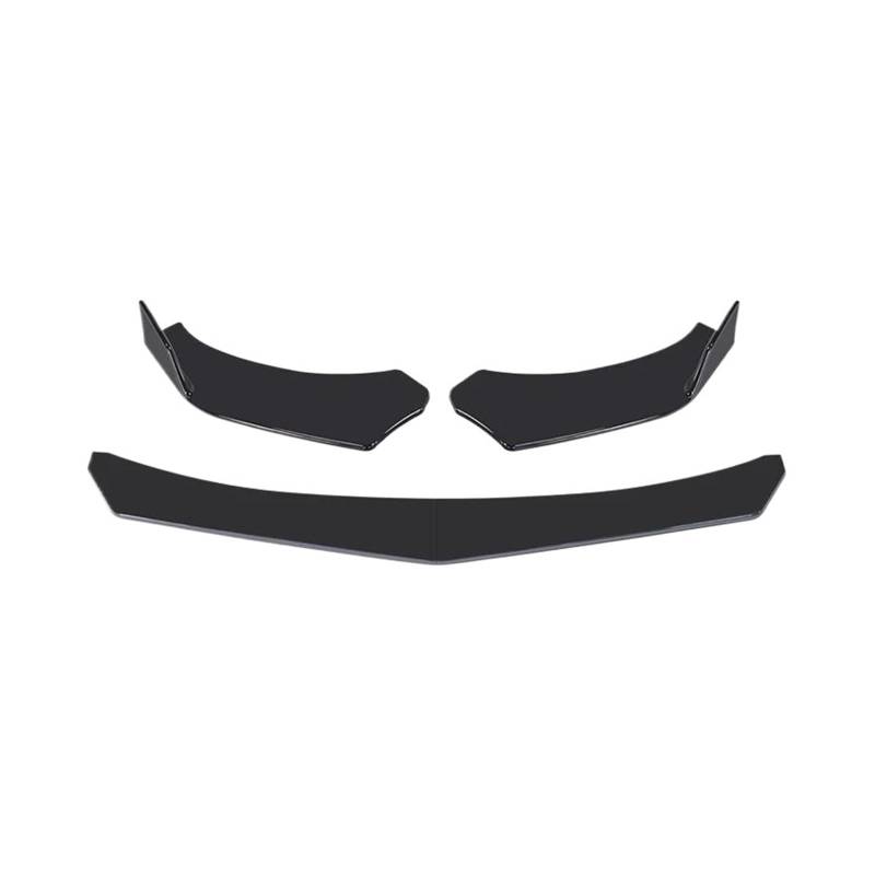 Frontstoßstange Lip 4/5 STÜCKE Universal Auto Vorderen Stoßfänger Lip Body Kit Spoiler Canard Splitter Diffusor Kohlefaser Für Benz Frontstoßstange Spoiler(4PC Bright Black) von AWGNTQQ