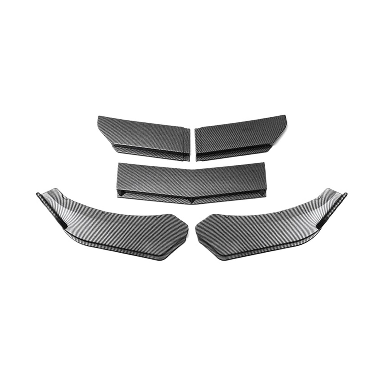 Frontstoßstange Lip 4/5 STÜCKE Universal Auto Vorderen Stoßfänger Lip Body Kit Spoiler Canard Splitter Diffusor Kohlefaser Für Benz Frontstoßstange Spoiler(5PC Carbon Fiber) von AWGNTQQ