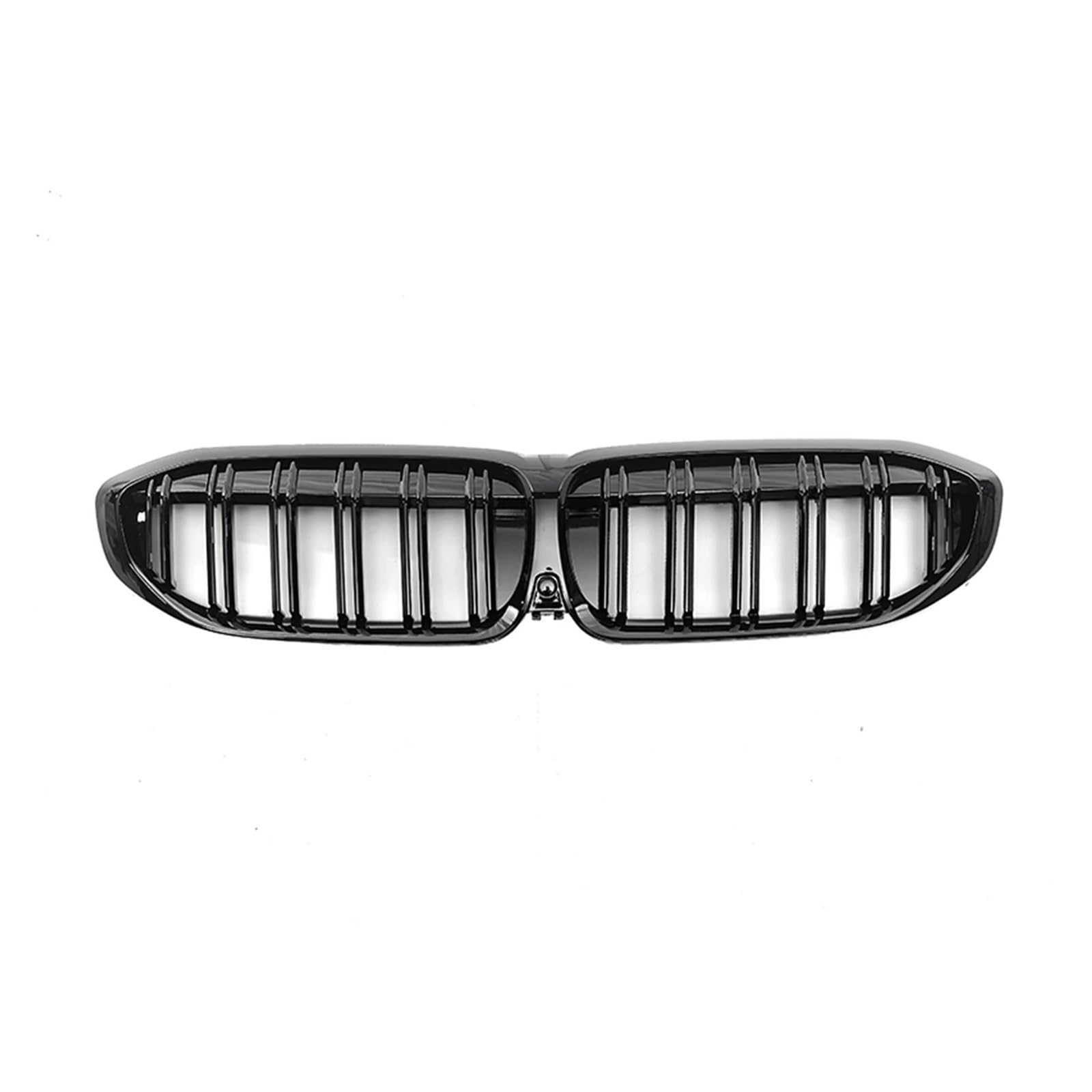 Frontstoßstange Lip Für 3 Serie G20 G21 G28 330i M340i 2019-2022 Obere Stoßstange Haube Mesh Racing Grill Grid Kit 51138072085 Vorne Niere Kühlergrill Frontstoßstange Spoiler(Double Slat Style) von AWGNTQQ