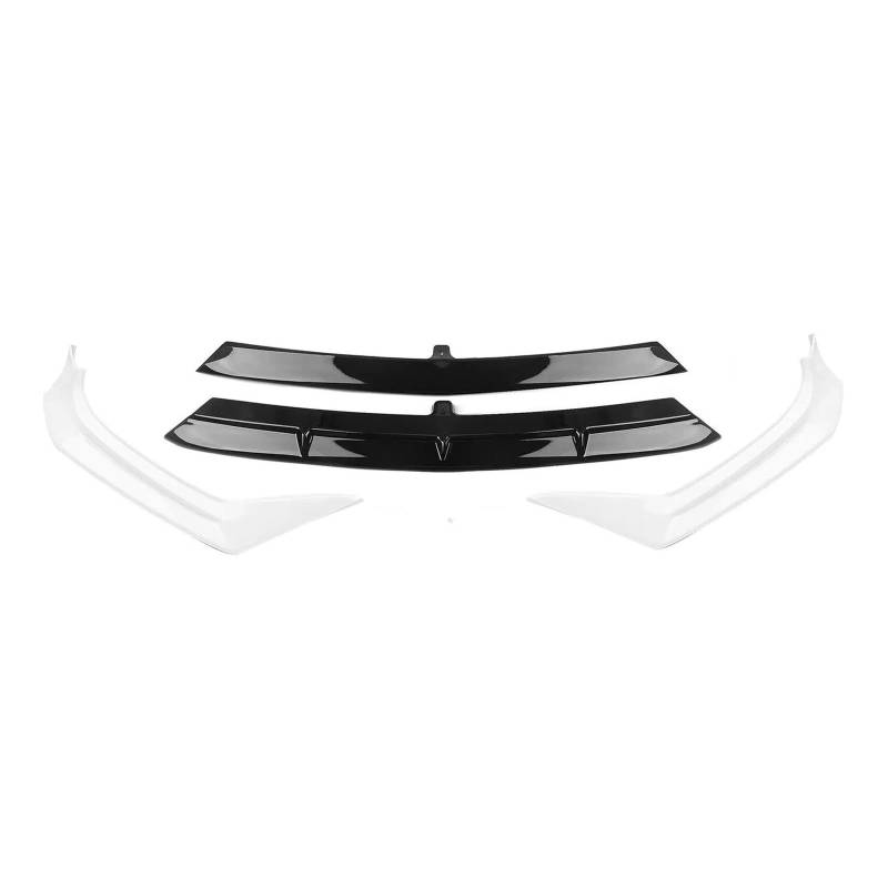 Frontstoßstange Lip Für Benz Für C Klasse W206 Sport 2022-2023 C300 Glanz Schwarz Front Stoßstange Spoiler Lip Blade + Untere Seite Splitter Abdeckung Frontstoßstange Spoiler(White) von AWGNTQQ