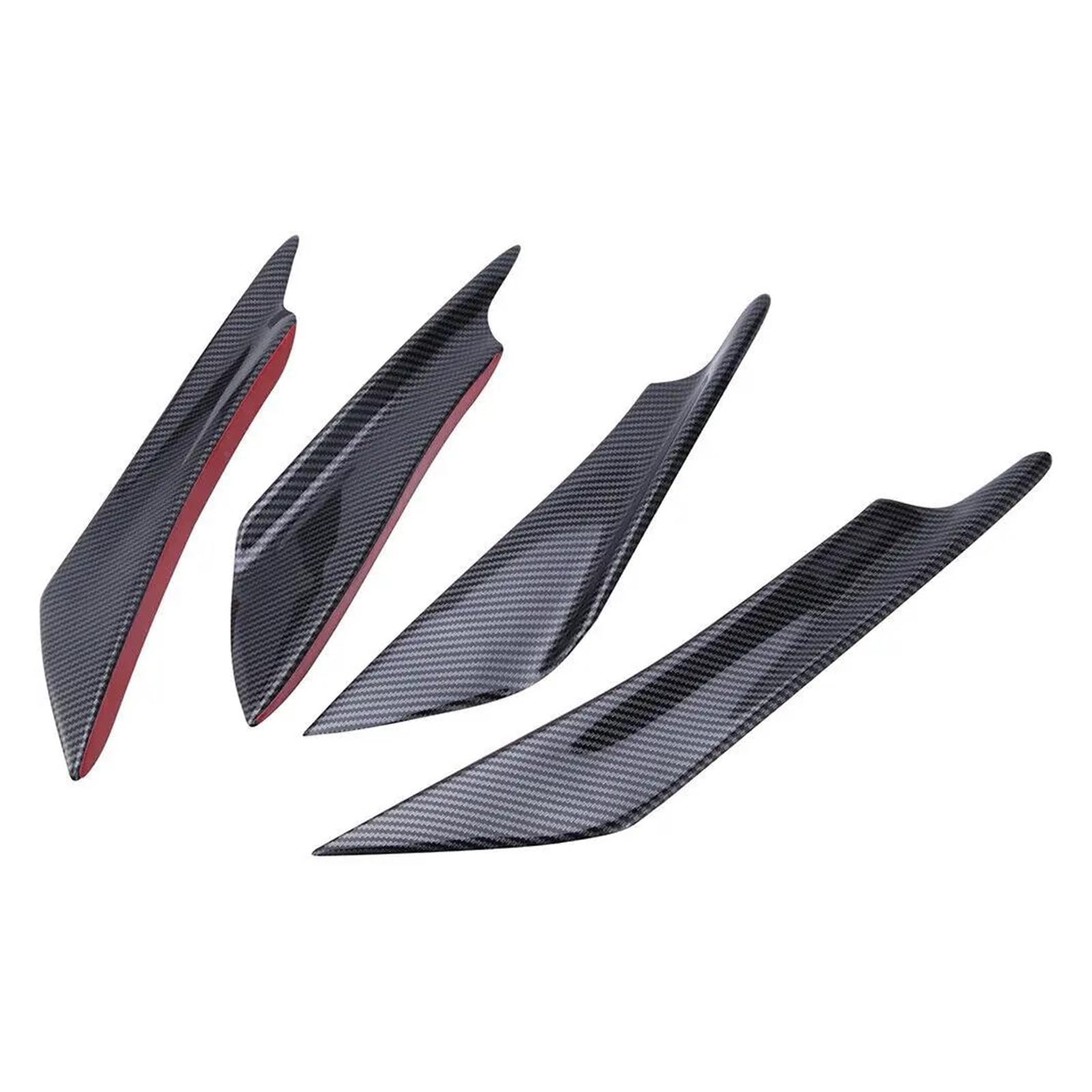 Frontstoßstange Lip Für Mitsubishi Für Lancer Für EVO X Auto Stoßstange Fin Canard Splitter Diffusor Valence Spoiler Lip Splitter Kratzschutz Schwarz Frontstoßstange Spoiler(Carbon Fiber) von AWGNTQQ