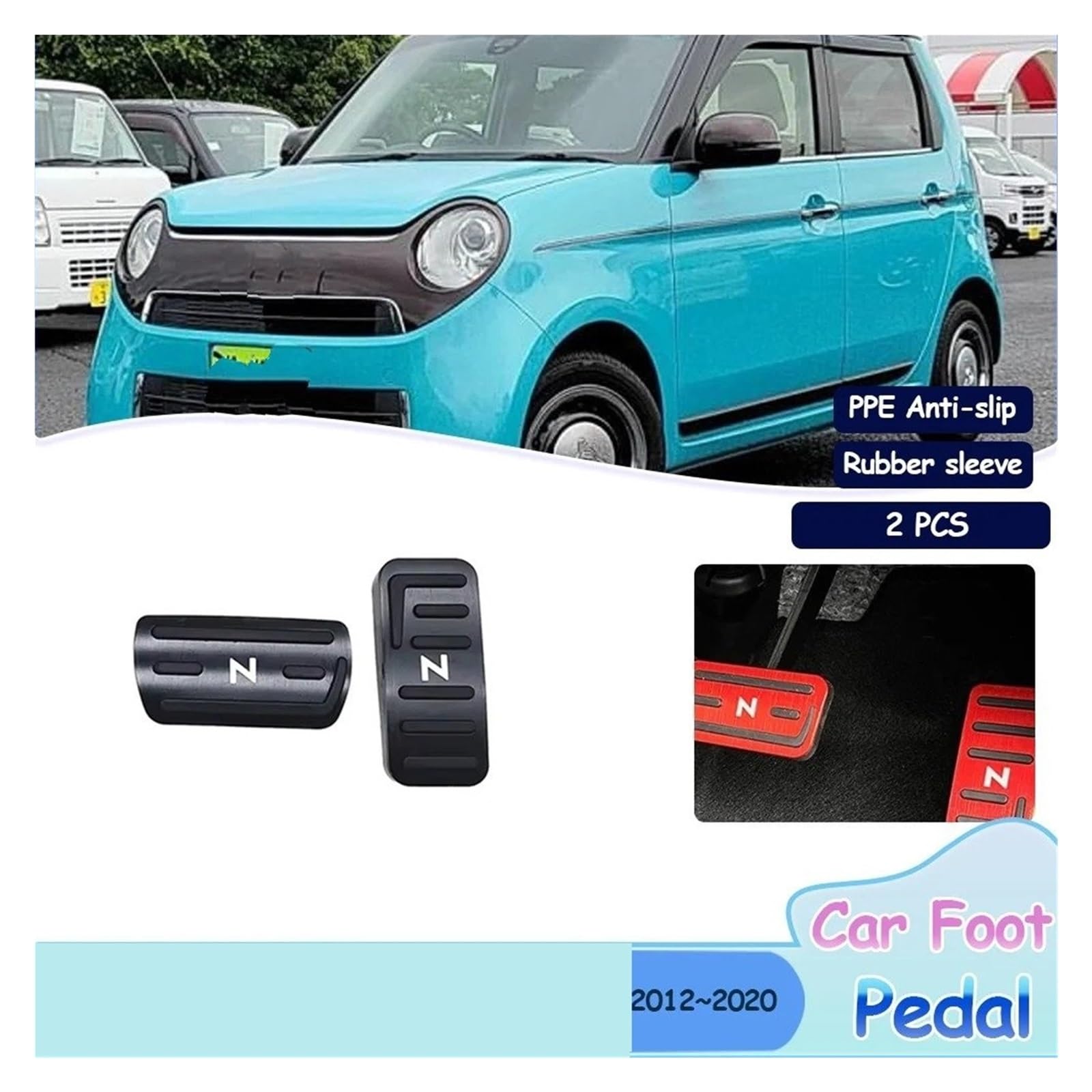 Fußpedal Bremspedal Für N-One N One None JG1 JG2 2012~2018 2019 2020 Auto-Fußpedale, Edelstahl-Pad, Kraftstoffbremse, rutschfeste Abdeckung, Zubehör, Auto-Legierung Autopedal(D) von AWGNTQQ