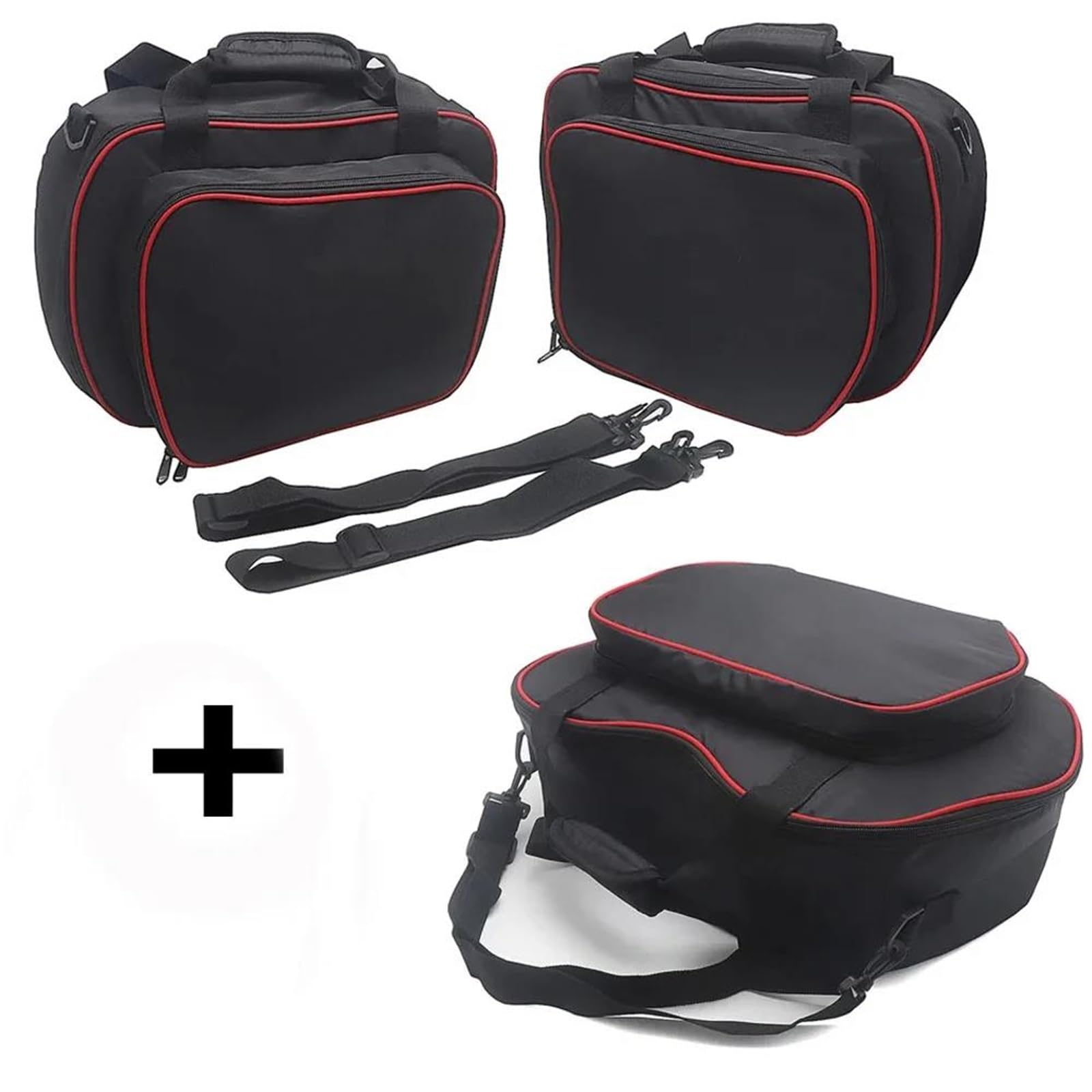 Leder & Satteltaschen Für Ducati Für MULTISTRADA Für V4 Für V4 S 2021 Motorrad Gepäckträger Taschen Satteltaschen Seitenkoffer Motorrad Tasche(AB) von AWGNTQQ