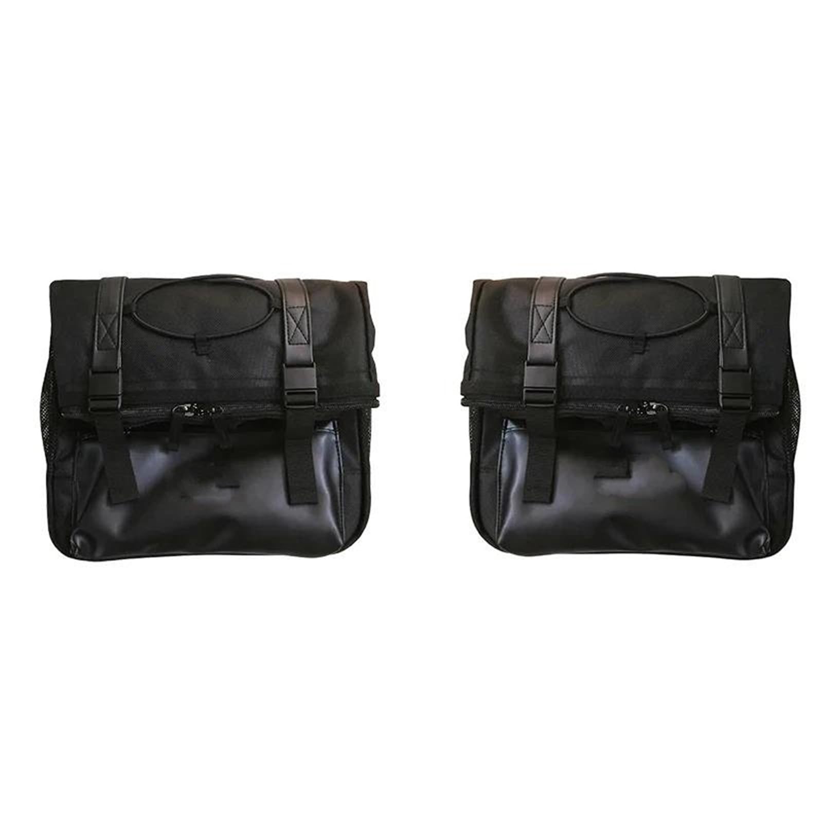 Leder & Satteltaschen Für QJMOTO Für SRV300S Für SRV 300 S Für SRV 500 Motorrad Rack Stamm Hinten Sitz Tasche Mit Schulter Gurt Rucksack Motorrad Tasche(Black Left and Right) von AWGNTQQ