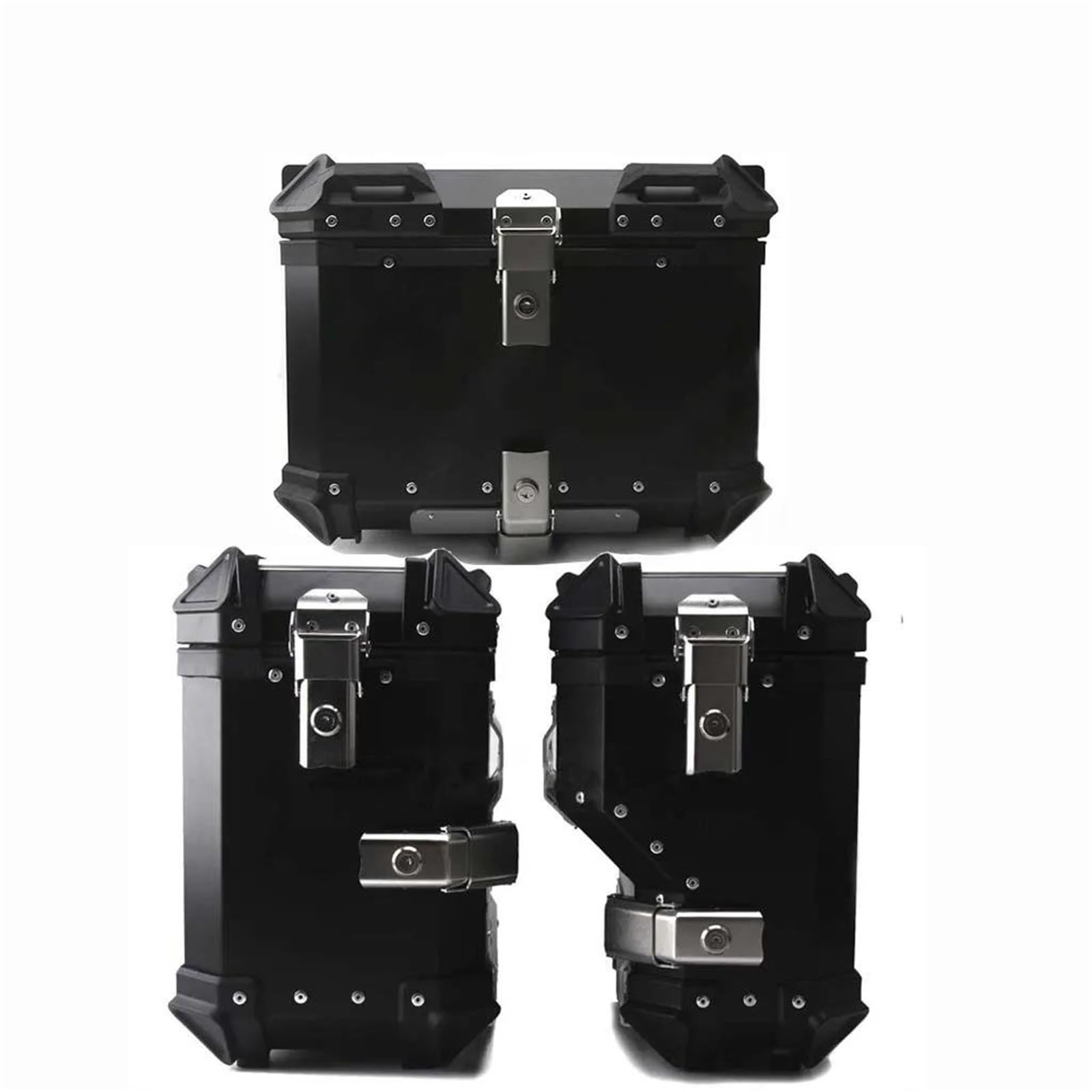 Leder & Satteltaschen Für VOGE Valico 525DSX 525 DSX 2024 Motorrad Stamm Top Box Gepäck Lagerung Hinten Zubehör Motorrad Tasche(Top Side Box Black) von AWGNTQQ