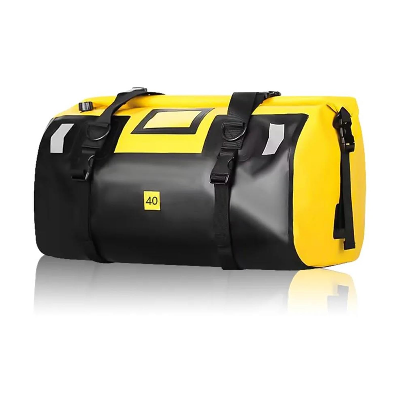 Leder & Satteltaschen Motorrad-Hecktasche wasserdichte Motorrad-Rücksitztasche Seesack Gepäckträger Kofferraumtasche Aufbewahrungstasche Motorrad Tasche(40L Yellow) von AWGNTQQ