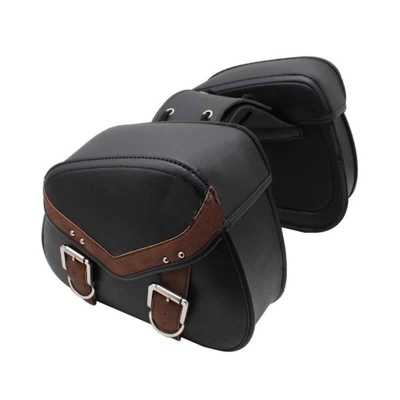 Leder & Satteltaschen Universal Motorrad Seite Sattel Tasche PU Leder Werkzeug Seesack Geeignet Für Suzuki V-Strom DL 650 DL1000 DL 1000 DL 650 DL650 DL250 Motorrad Tasche(Brown) von AWGNTQQ