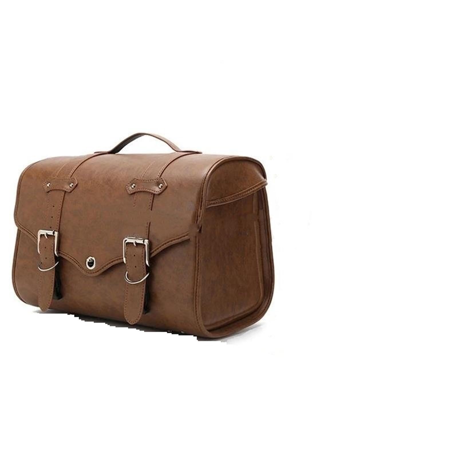 Leder & Satteltaschen Universelle Motorrad Reitausrüstung Rücksitztasche Heckgepäcktasche Outdoor-Reise Helmtasche Leder Motorrad Tasche(Brown) von AWGNTQQ