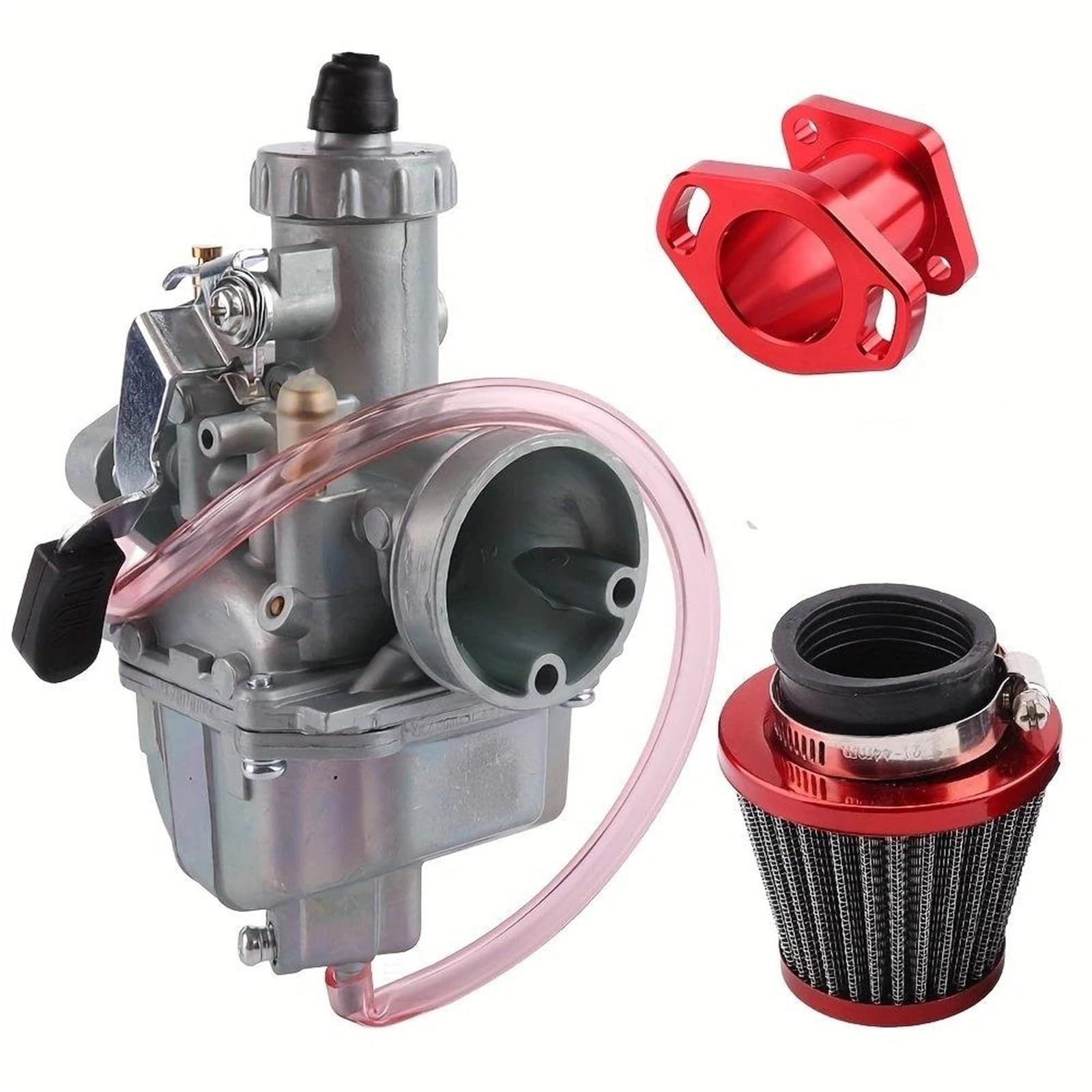 Motorrad Carburetor Für Predator 212cc 196cc GX160 GX200 GX 160 GX 200 VM22 26mm Vergaser Performance Ansaugrohr Mainfold 38mm Luftfilter Kit Vergaser Motor(Vm22 kit) von AWGNTQQ