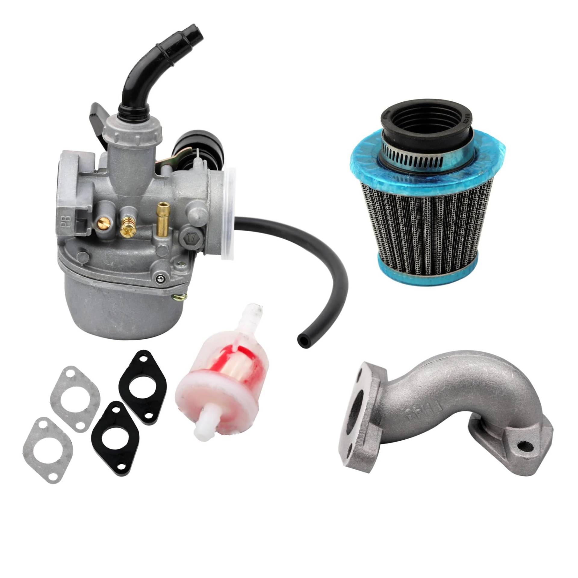 Motorrad Carburetor Universal Vergaser Für 50 70 90 110 125 Cc ATV Quad 4 Wheeler Dirt Bike Motorrad PZ19 19 Mm Mit Luftfilter Vergaser Vergaser Motor(Big Suit) von AWGNTQQ