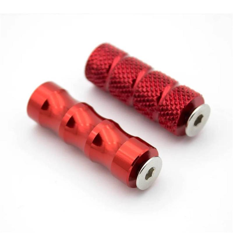 Motorrad Fußstützen Für Kawasaki Universal Motorrad Klapp Fußstützen Fußrasten Fußstützen Pegs Pedale Set Motorrad Zubehör Fußrasten Motorrad(Red) von AWGNTQQ