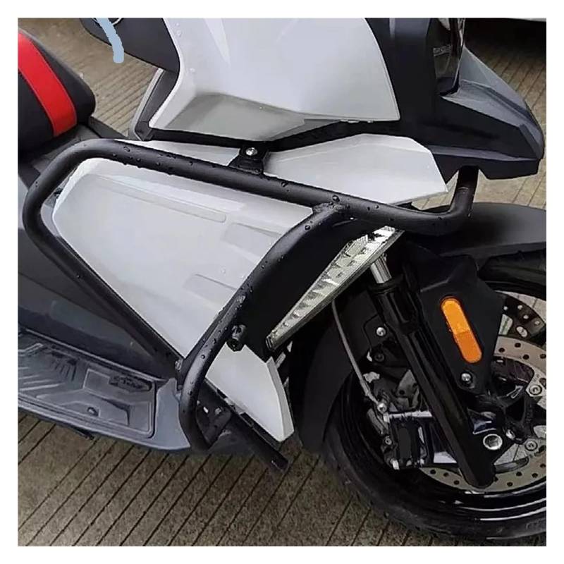 Motorrad Stoßstange Für C400X C400 X 2019 2020 2021 2022 Neue Motorrad Stahl Crash Bar Hignway Motor Schutz Stunt Käfig Stoßfänger Vorne Seite Rahmen Motorschutz Sturzbügel(Schwarz) von AWGNTQQ