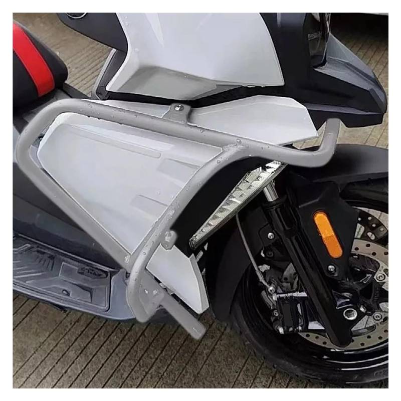 Motorrad Stoßstange Für C400X C400 X 2019 2020 2021 2022 Neue Motorrad Stahl Crash Bar Hignway Motor Schutz Stunt Käfig Stoßfänger Vorne Seite Rahmen Motorschutz Sturzbügel(Silber) von AWGNTQQ