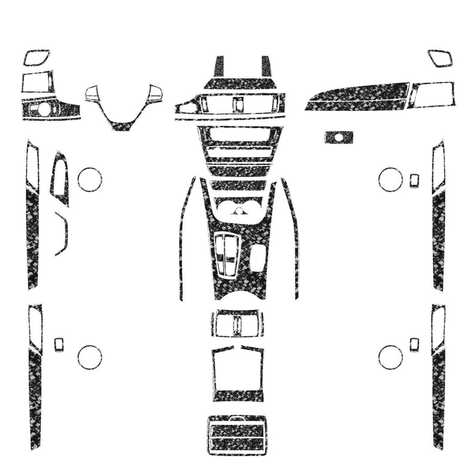 Schalttafelabdeckung Trims Für X3 Für X4 F25 F26 2011-2017 Geschmiedete Kohlefaser Zentrale Bedienfeldverkleidung Auto-Innenaufkleber Panel Schutz Rahmen Trim Aufkleber(Forged Carbon FiberA) von AWGNTQQ