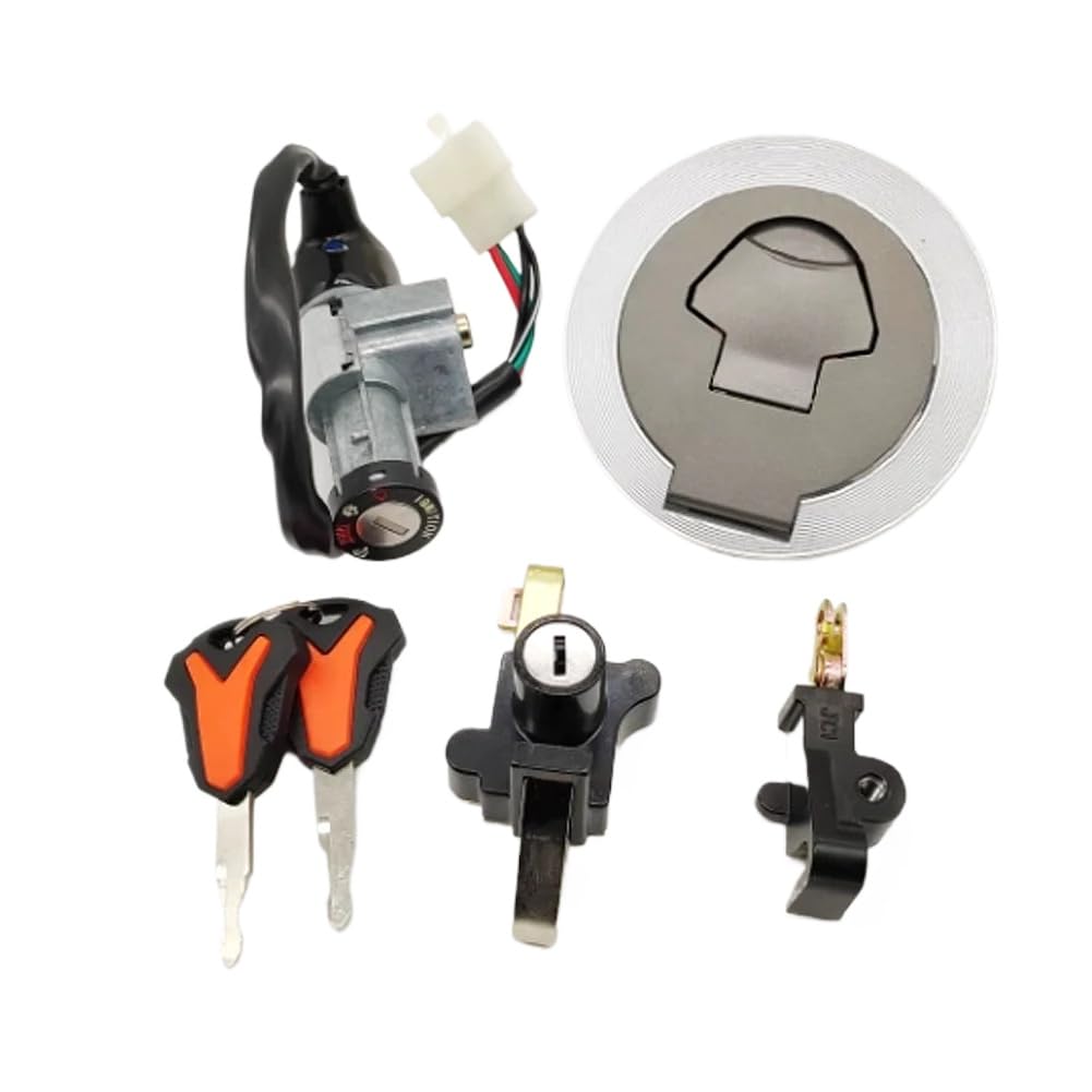 Motorrad-Zündschalter Key Fuel Tank Lock-Set und Elektro-Türschloss kompatibel mit verschiedenen Modellen wie Lifan KPR 150 KPR 200 LF150-10S KPR 150 200 LF200-10R von AWGSRZIU