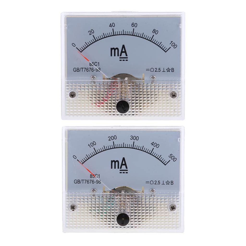 ＡＷＨＡＯ 2xDC 0 100mA, 500mA Analogmessgerät Amperemeter Strom Panel Amperemeter Milliamperemeter von ＡＷＨＡＯ