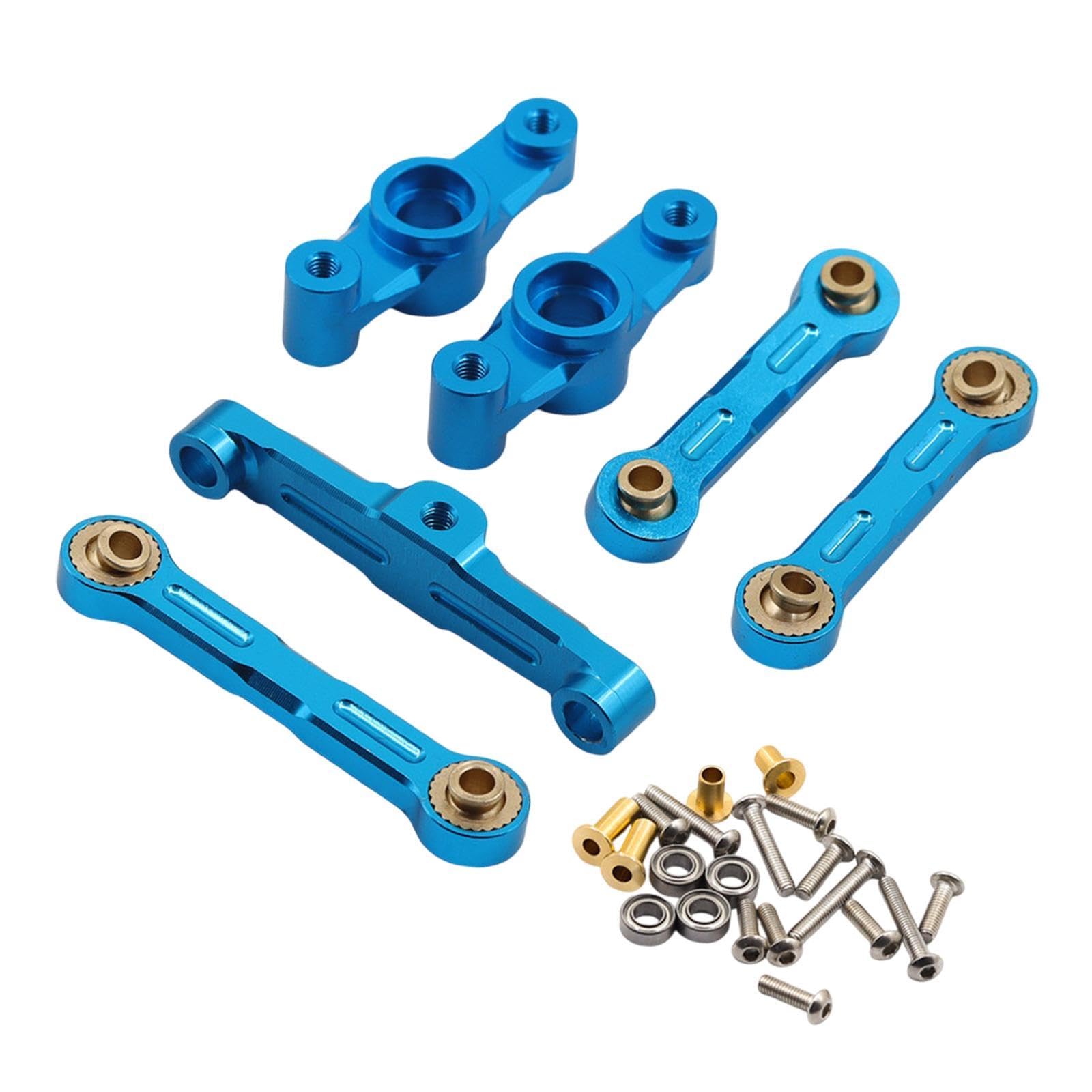 ＡＷＨＡＯ Kugellagerkurbel Lenkbaubaugruppe Arme Set RC Autoersatzzubehör RC Auto Modifikation Zubehör für TT02 TT 02d, Blau von ＡＷＨＡＯ