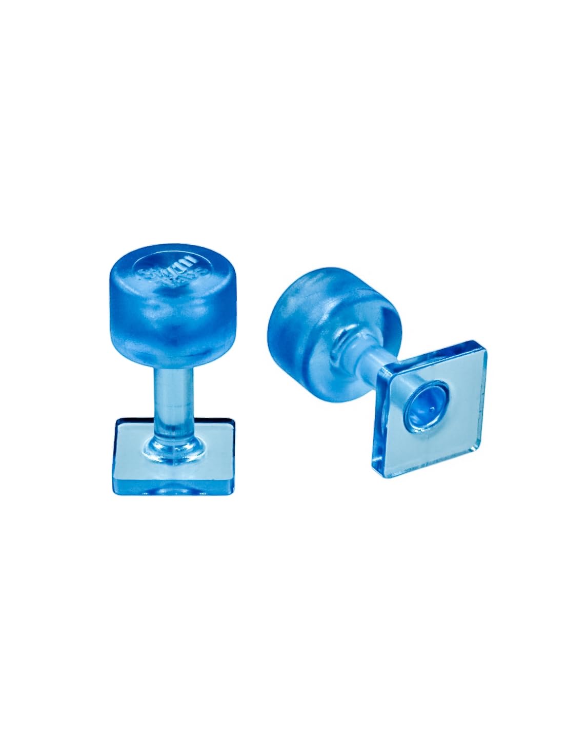 PDR Klebeadapter STORMTABS 12X12 mm Dead Center Crystal Line für Hageldellen Zugadapter Glue Tabs for Paintless Dent Repair (Crystal Blue, Packung 5 Stück) - AWSPLASTIC 1212DCY von AWSPLASTIC