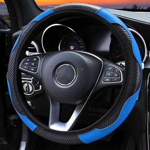 Auto Lenkradbezug, für Bentley Bentayga EWB SUV 2022-2023 Universal Breathable Anti Slip & Geruch frei Steering Lenkradschoner Auto Zubehör,Blue von AWZESHBK