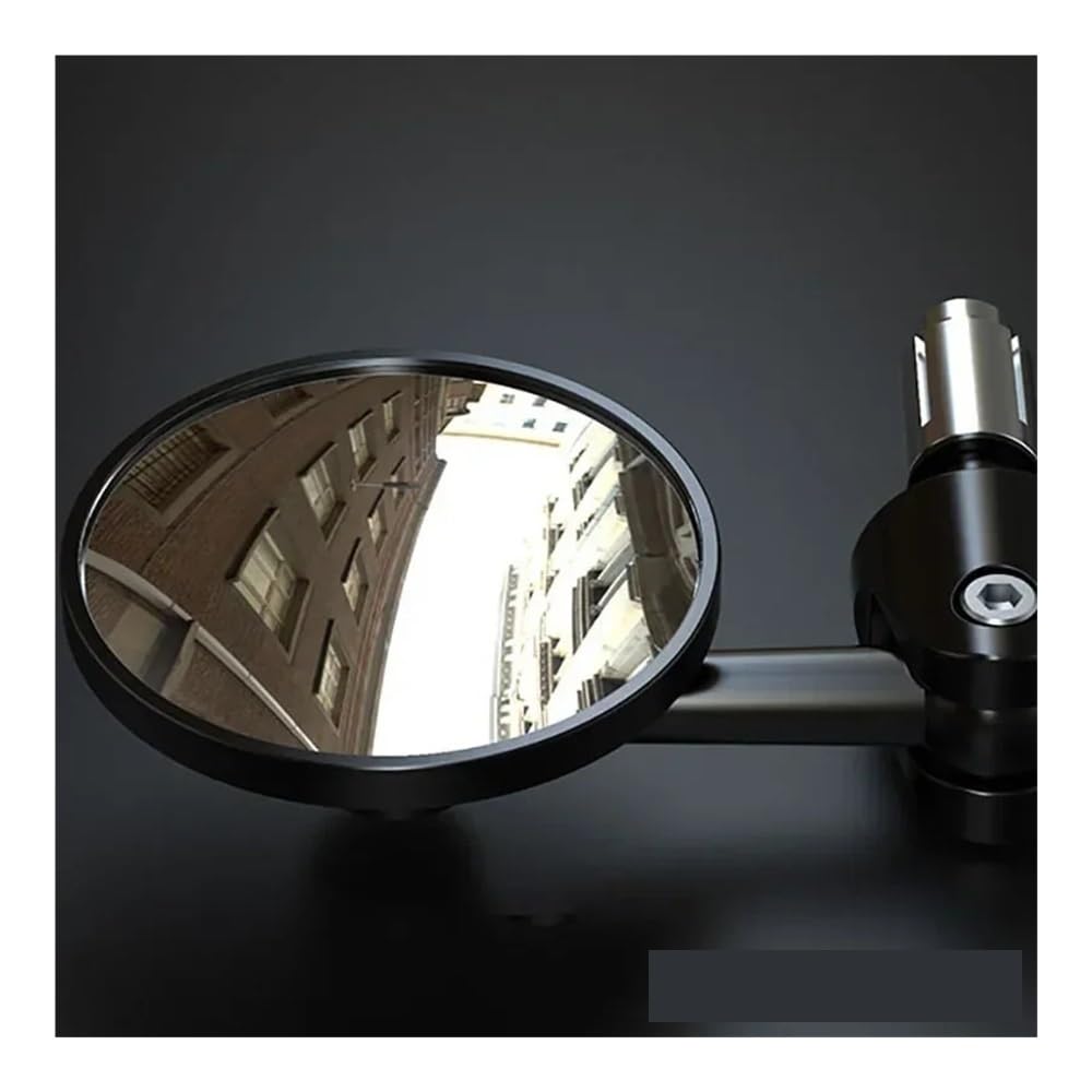 1 Paar Motorrad Rückspiegel Lenker End Spiegel 16-18mm Universal Motorrad Lenker Runde Konvexen Spiegel Zubehör Rückspiegel Spiegel(Convex-mirror) von AXCAR