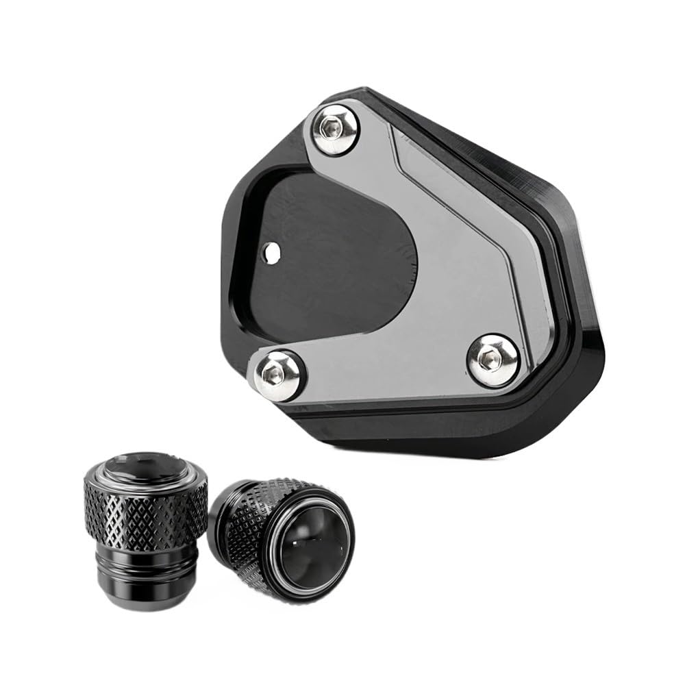 AXCAR Für NX500 Für NX 500 Für 500NX 2023 2024 2025 Motorrad Ständer Seite Stehen Verlängerung Pad Enlarger Platte Reifen Ventil Kappe Ständer Stützpolster(Color-2) von AXCAR