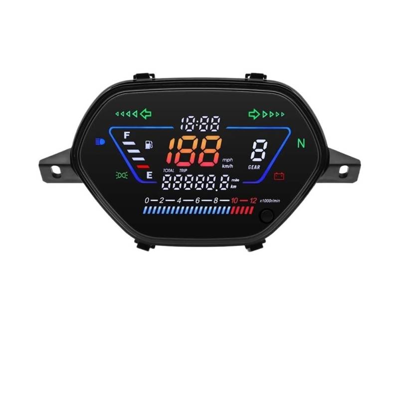 AXCAR Kilometerzähler Für EX5 Für CLass1 Für CX Für DX Für Wave100 Digitale Motorrad Dashboard LCD-Computer-geschwindigkeitsmesser-grüne Drehzahlmesser von AXCAR