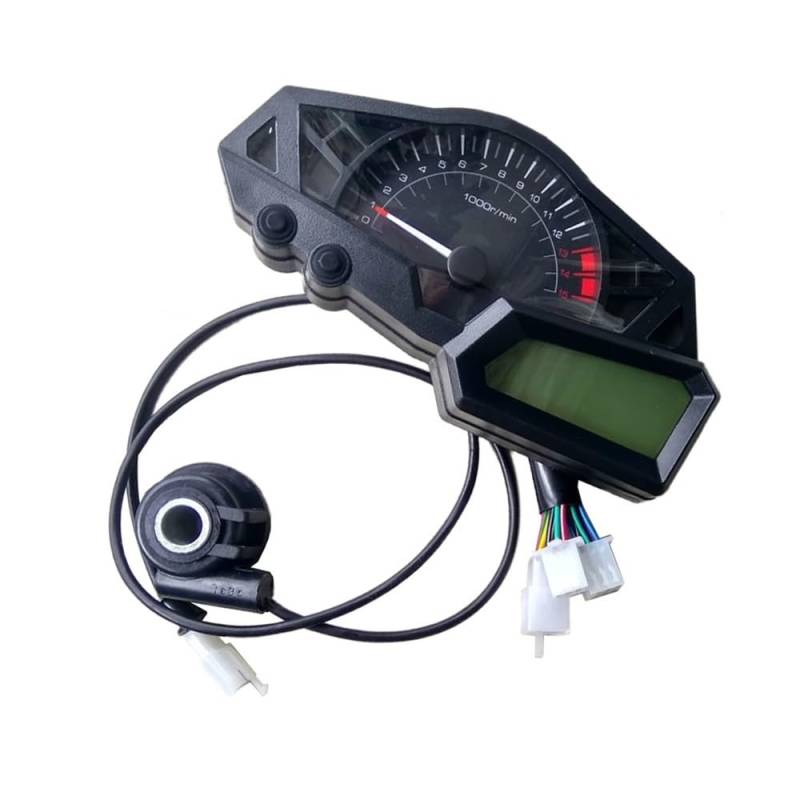 AXCAR Kilometerzähler LCD Digitale Motorrad Gauge LCD-Computer-geschwindigkeitsmesser-grüne Speedo Meter Für Für Ninja300 Für EX300 2013-2017 von AXCAR