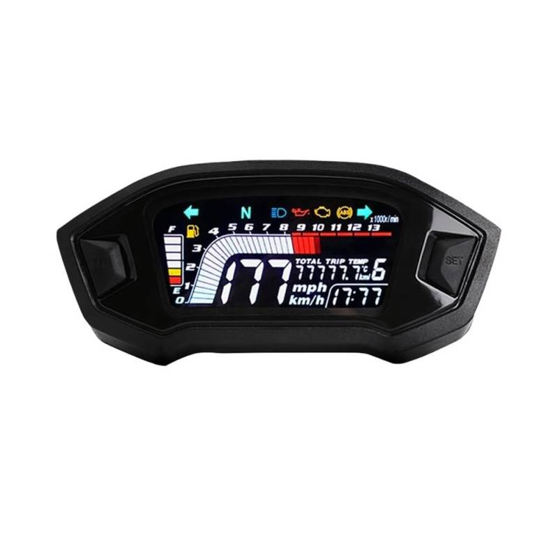 AXCAR Kilometerzähler Motorrad Digital Dash Universal Digital Board 13RPM Motorrad LCD LCD-Computer-geschwindigkeitsmesser-grüne Tachometer Für MSX125 2013-2019 von AXCAR